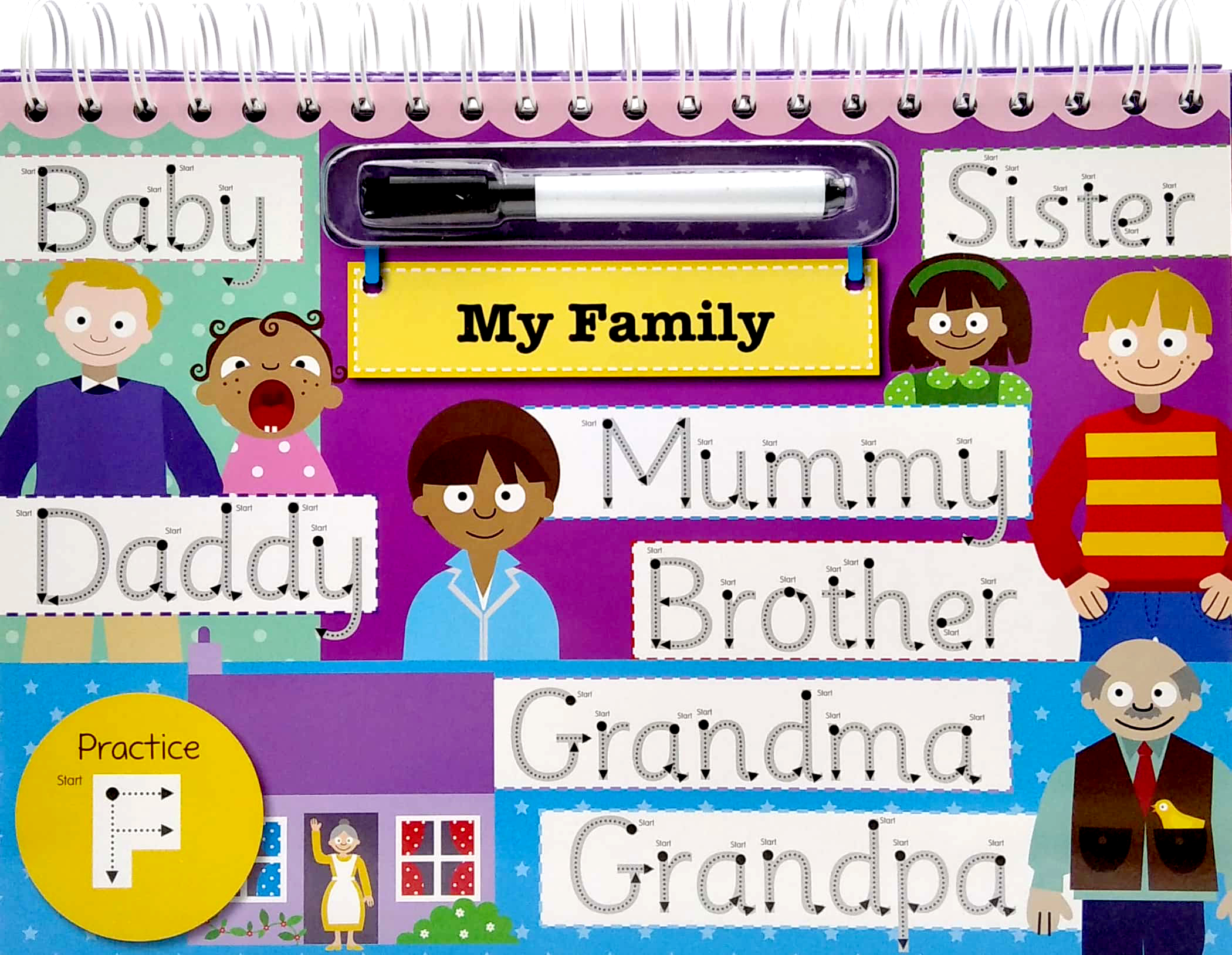 wipe clean easel book with pen - first words - Ảnh 3