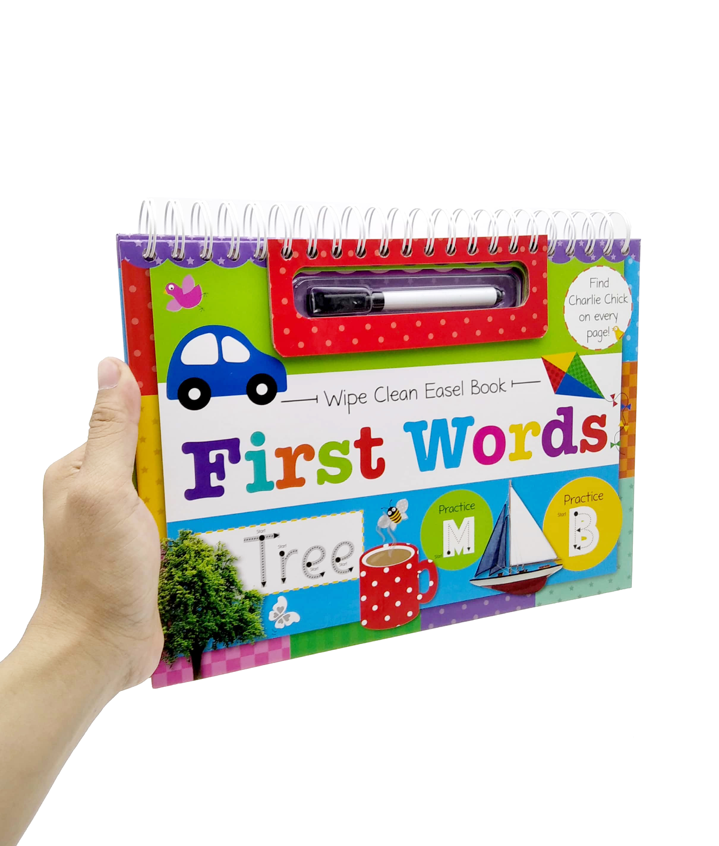 wipe clean easel book with pen - first words - Ảnh 7
