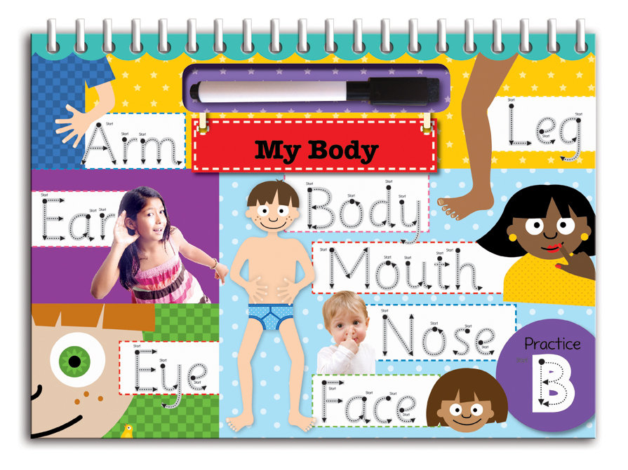 wipe clean easel book with pen - first words - Ảnh 8