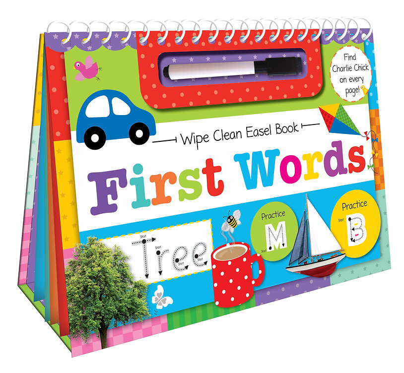 wipe clean easel book with pen - first words - Ảnh 9