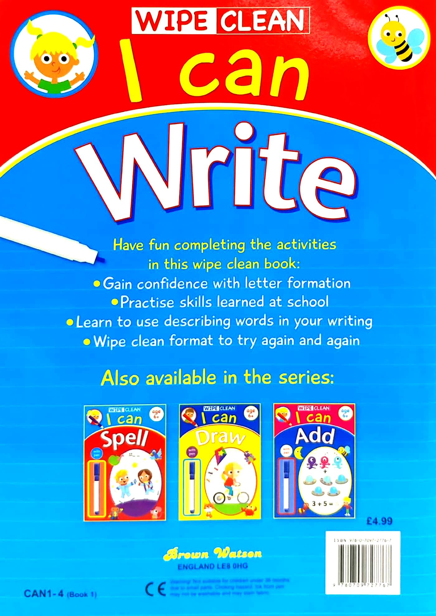 wipe clean: i can write - book with pen - Ảnh 6