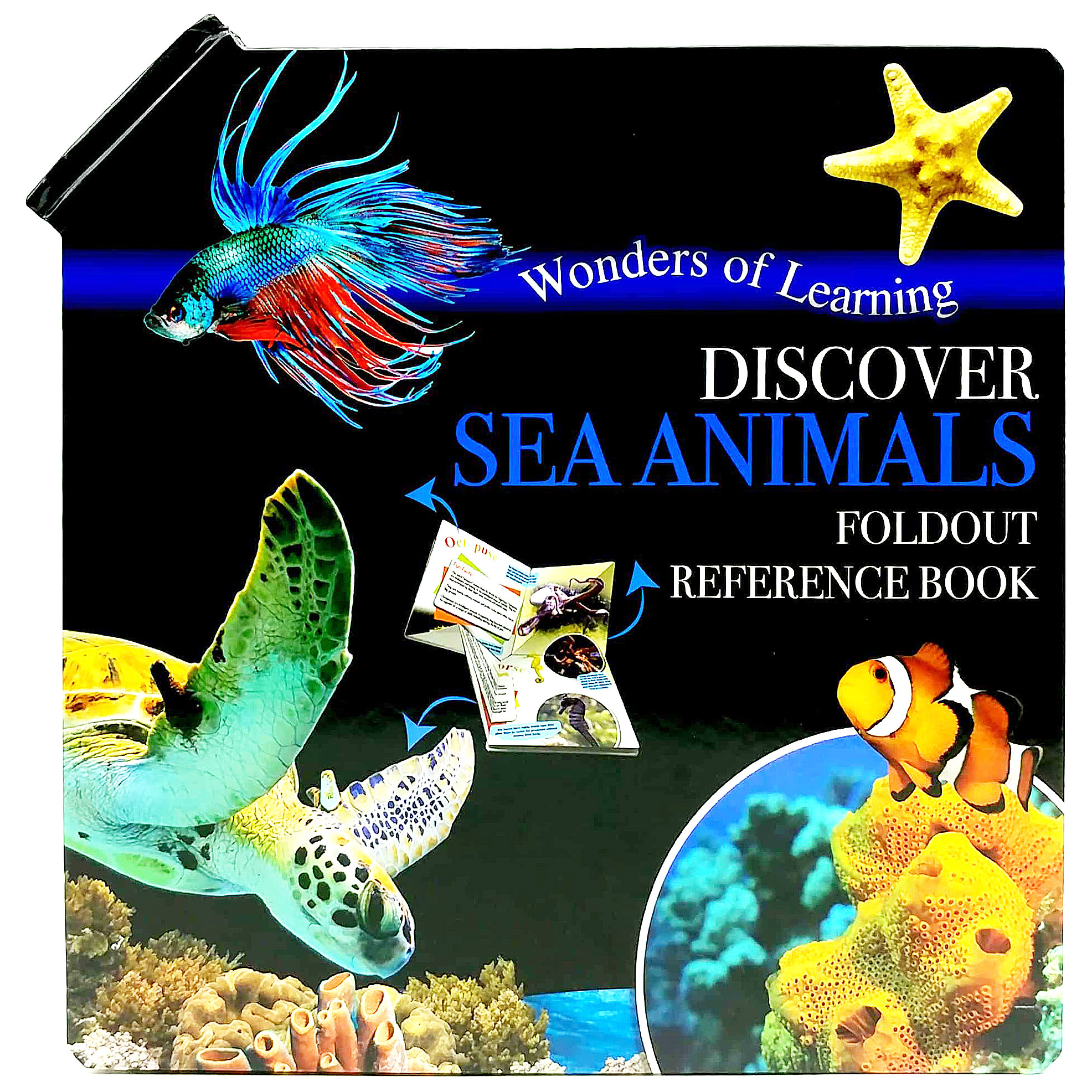 wonder of learning - discover sea animals foldout reference book - Ảnh 2