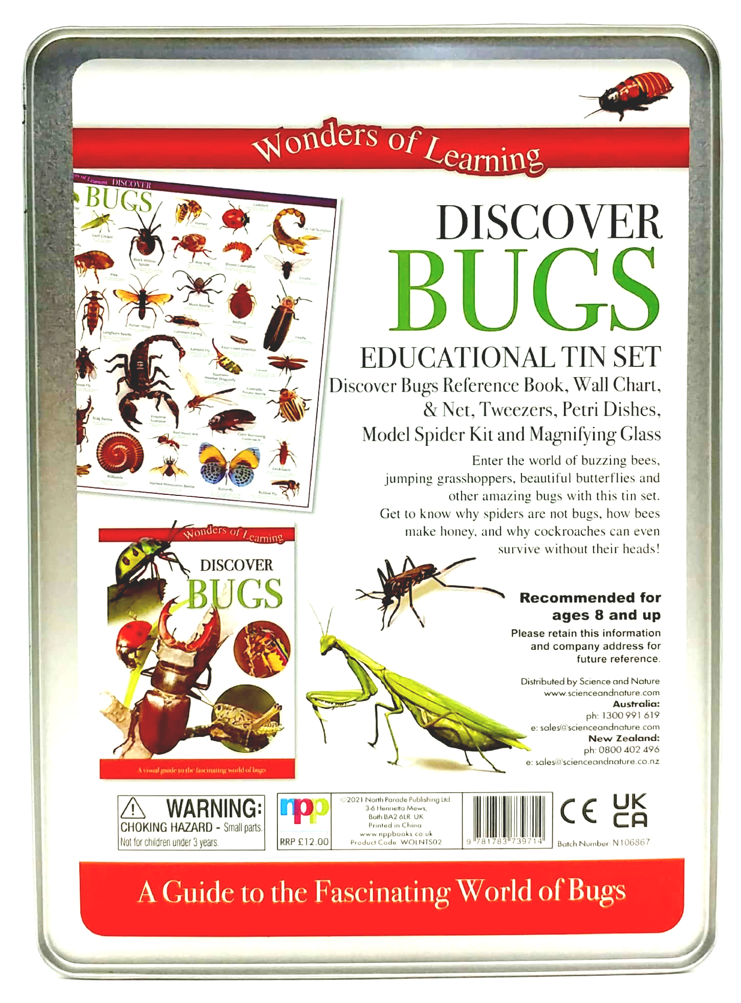 wonders of learning: discover bugs educational tin set - Ảnh 17