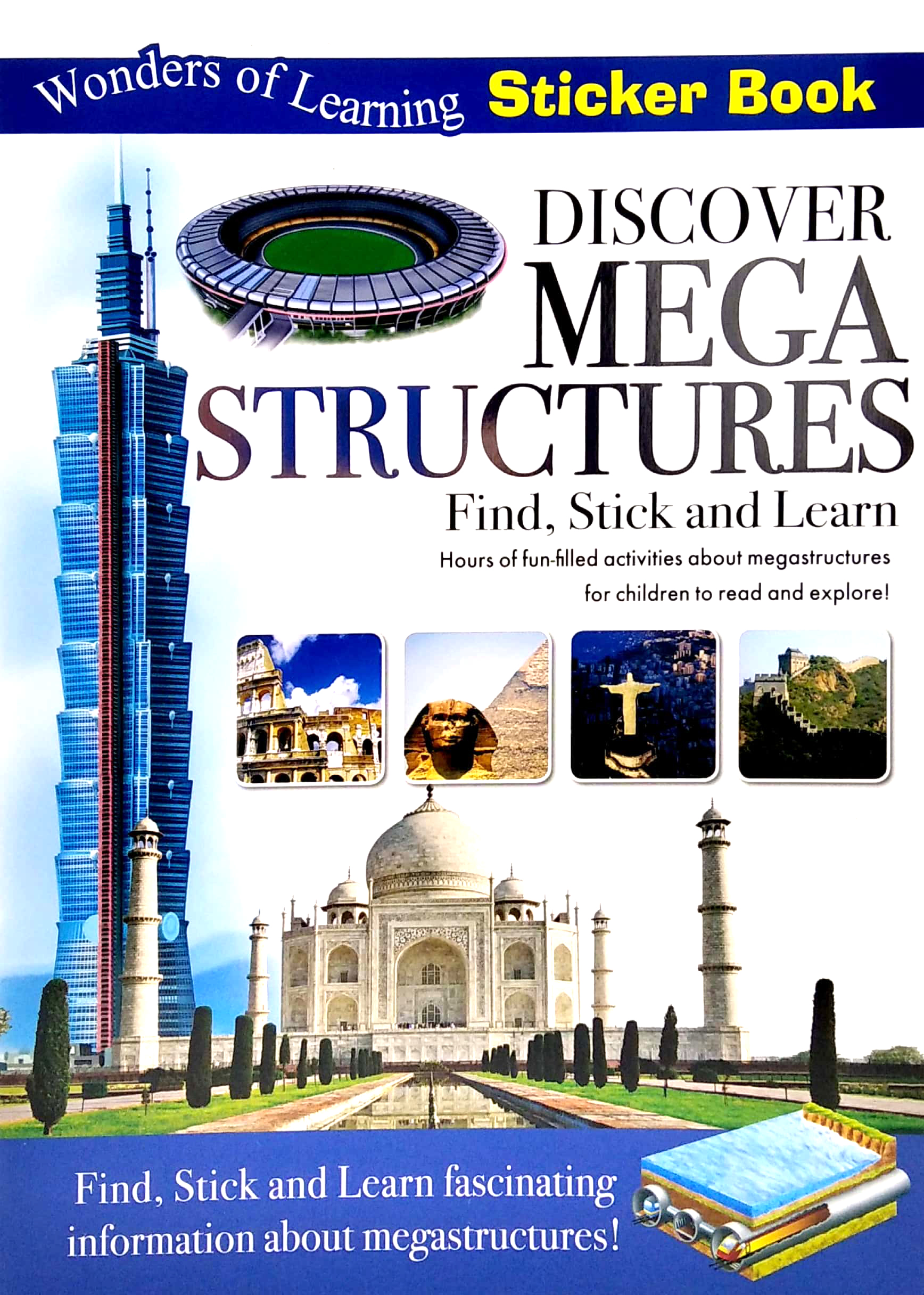 wonders of learning - sticker book - discover megastructures - Ảnh 2