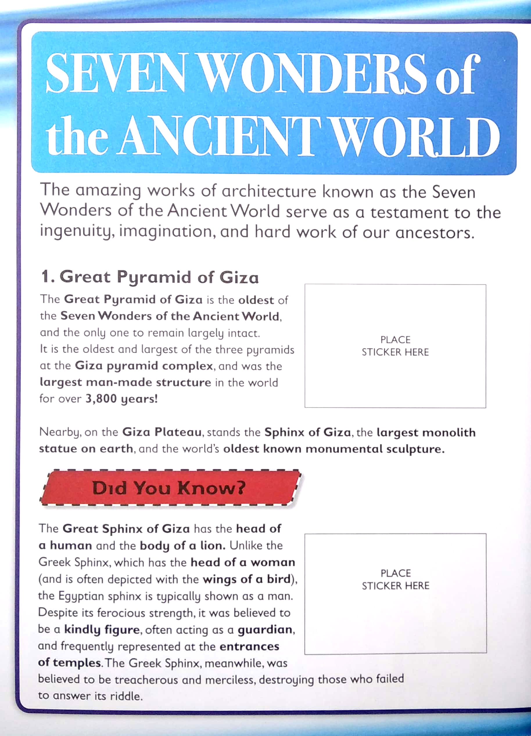 wonders of learning - sticker book - discover megastructures - Ảnh 3