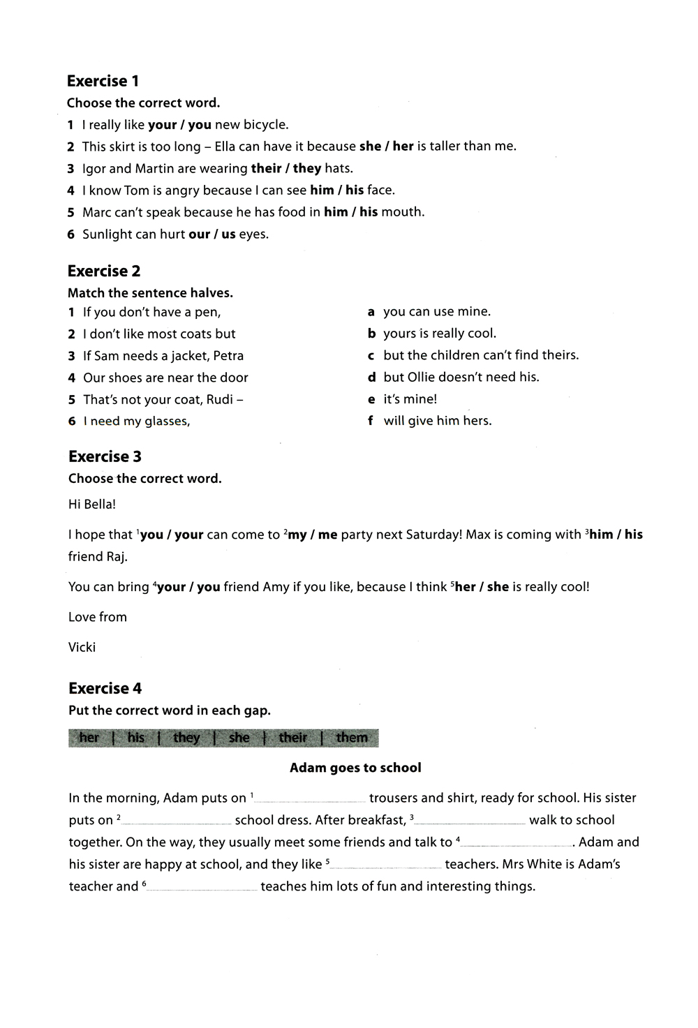 work on your grammar a1 - elementary - Ảnh 13