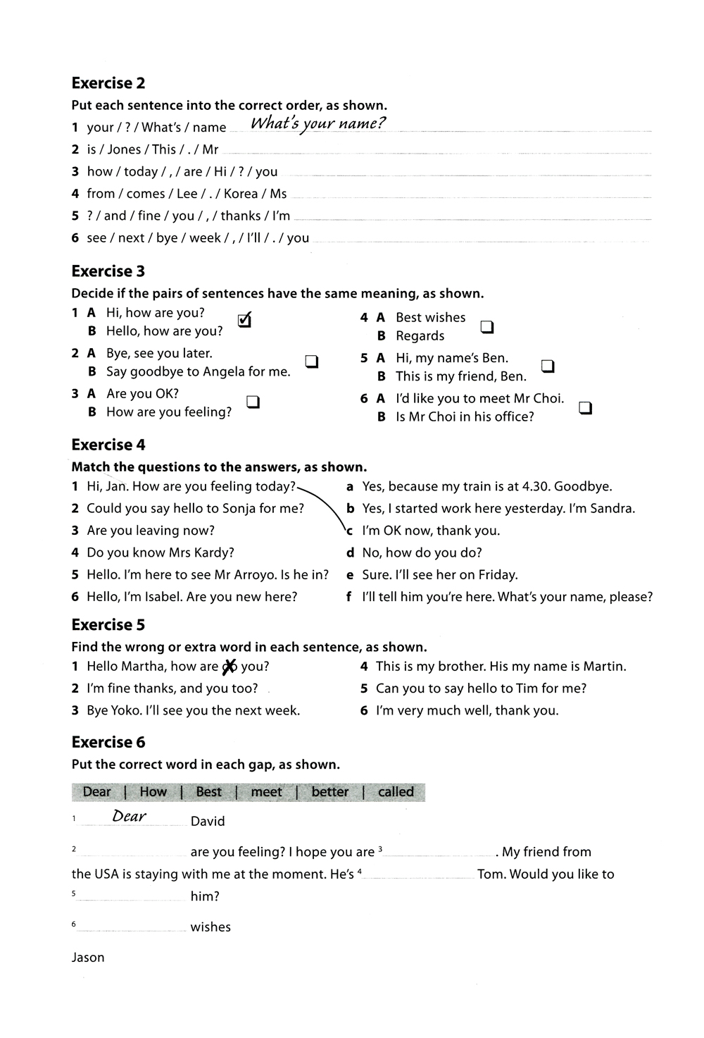 work on your grammar a1 - elementary - Ảnh 7