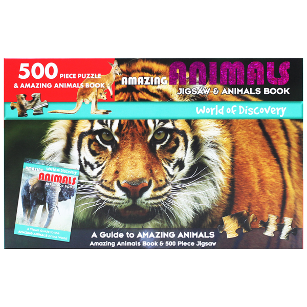 world of discovery - jigsaw & animals book: amazing animals - Ảnh 2