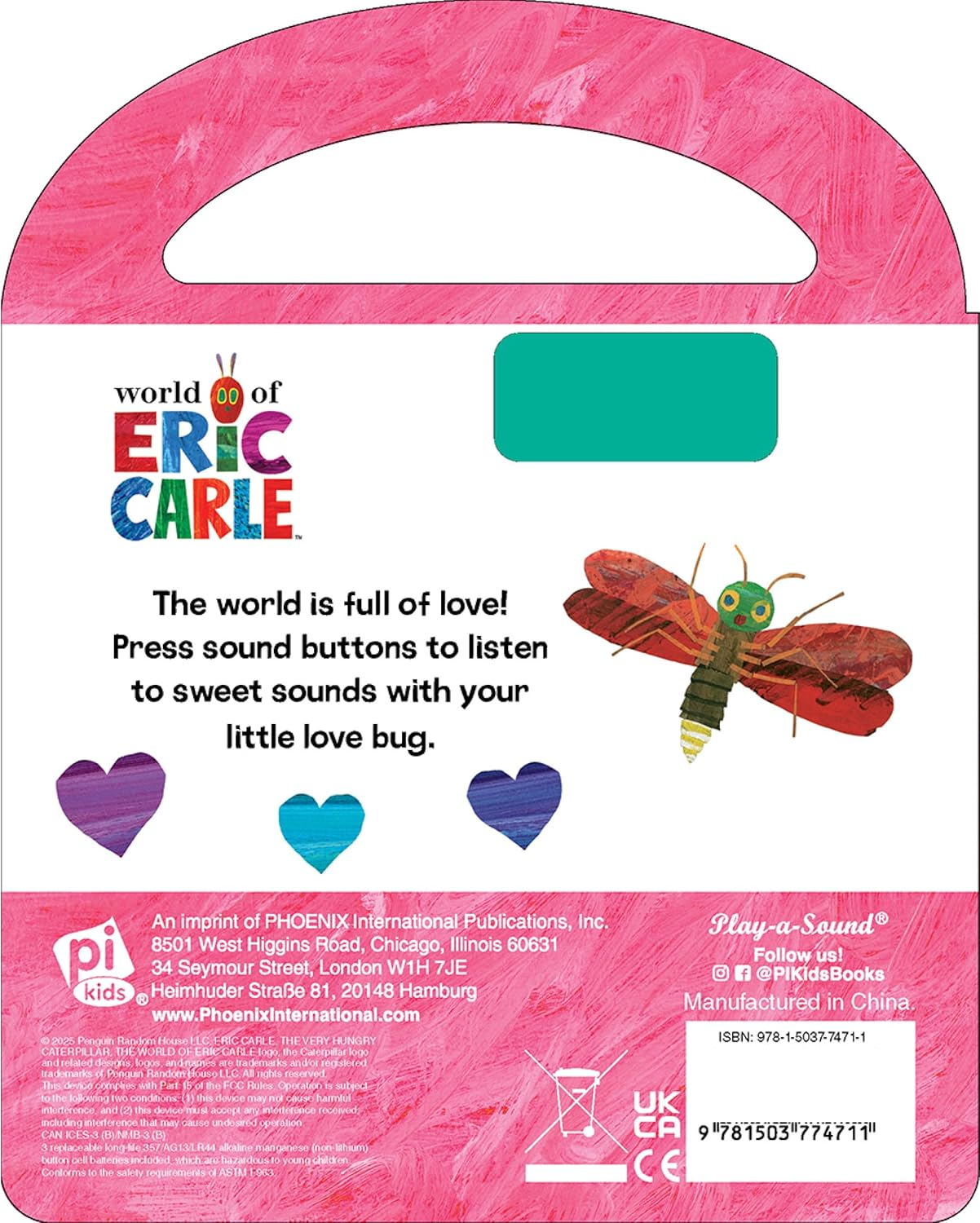 World Of Eric Carle - Little Love Bugs (Carry Along Handle Sound Book) - Ảnh 3
