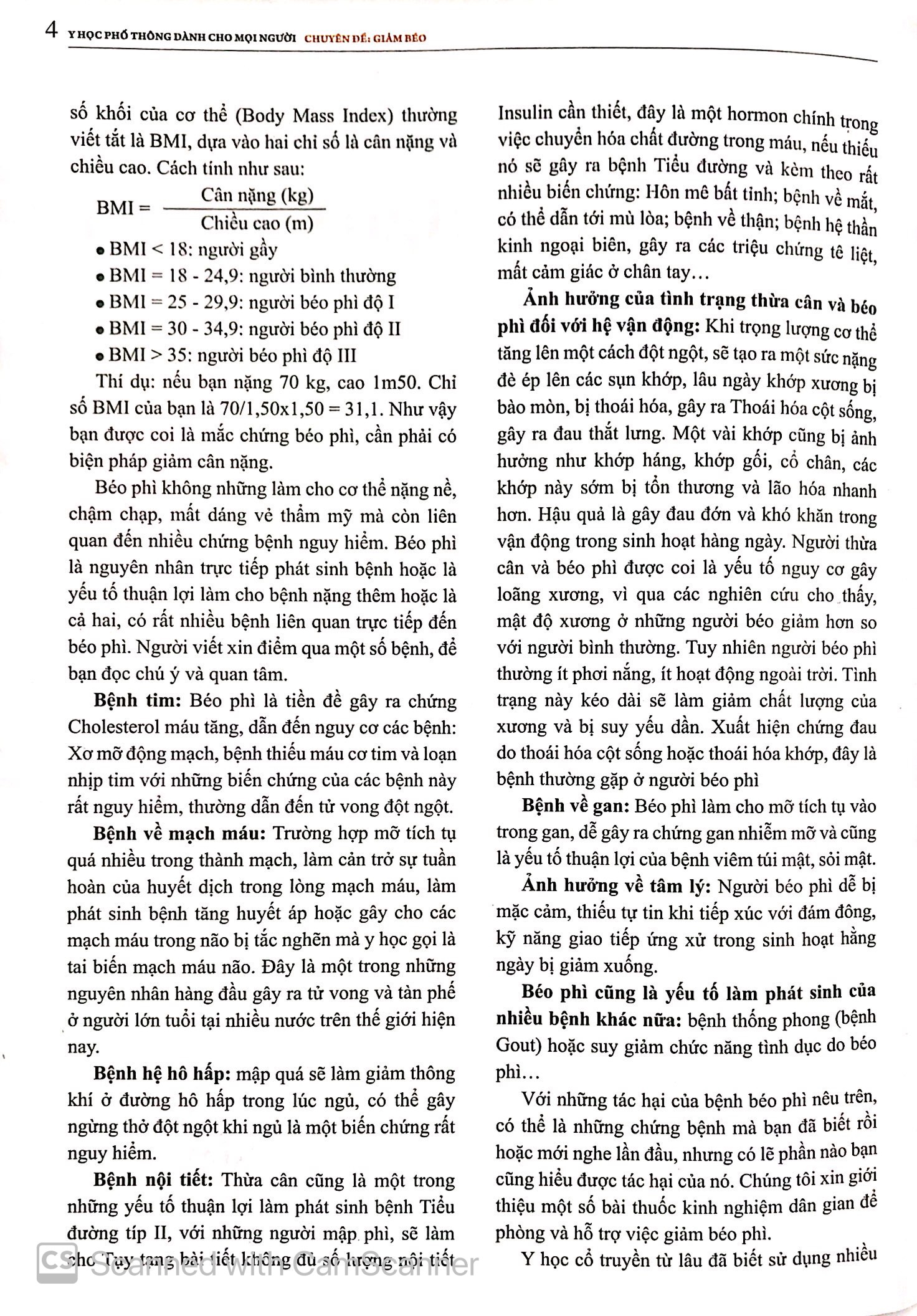 y học phổ thông dành cho mọi người - chuyên đề: giảm béo - Ảnh 4
