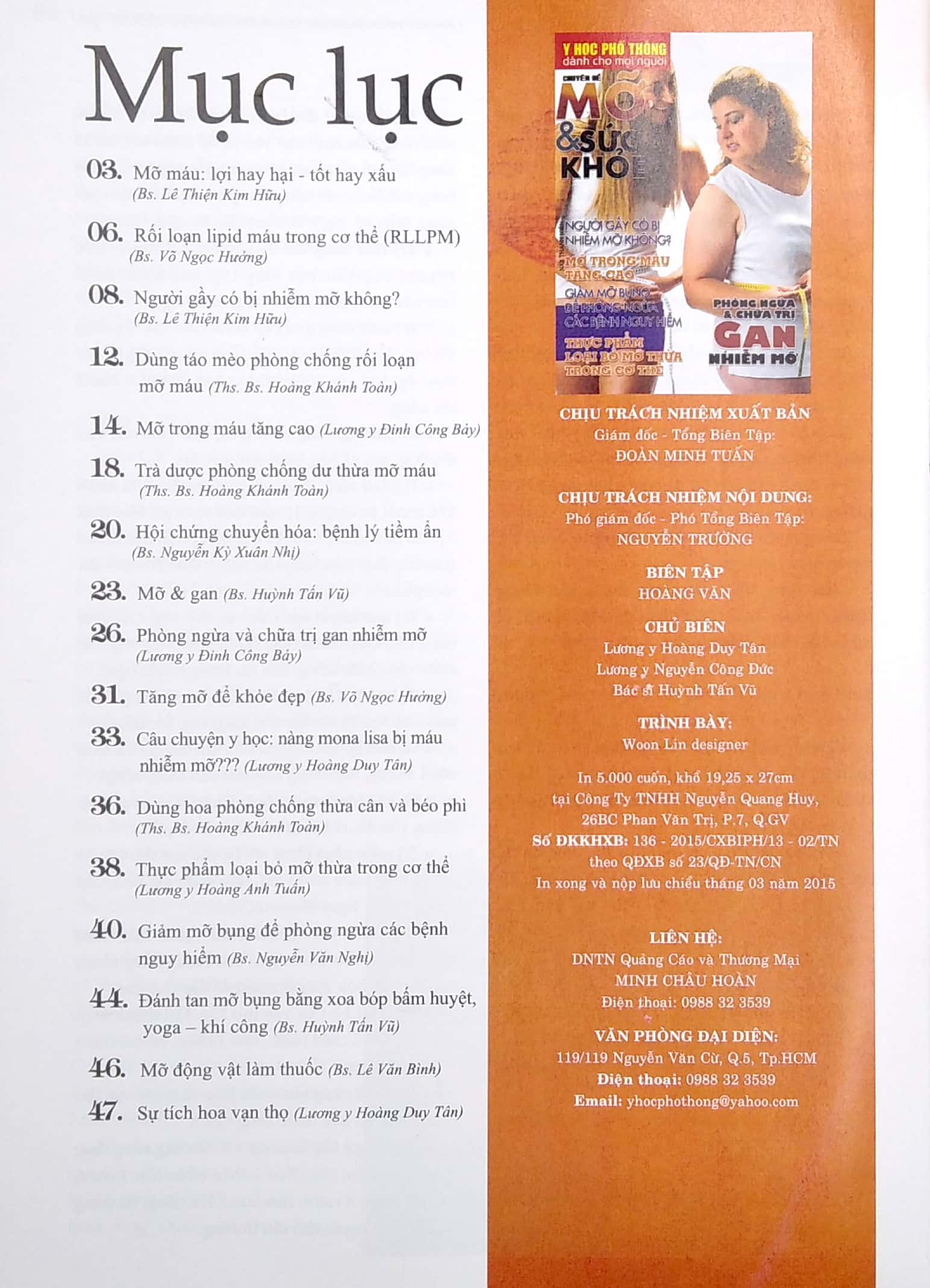 y học phổ thông dành cho mọi người - chuyên đề: mỡ và sức khỏe - Ảnh 3