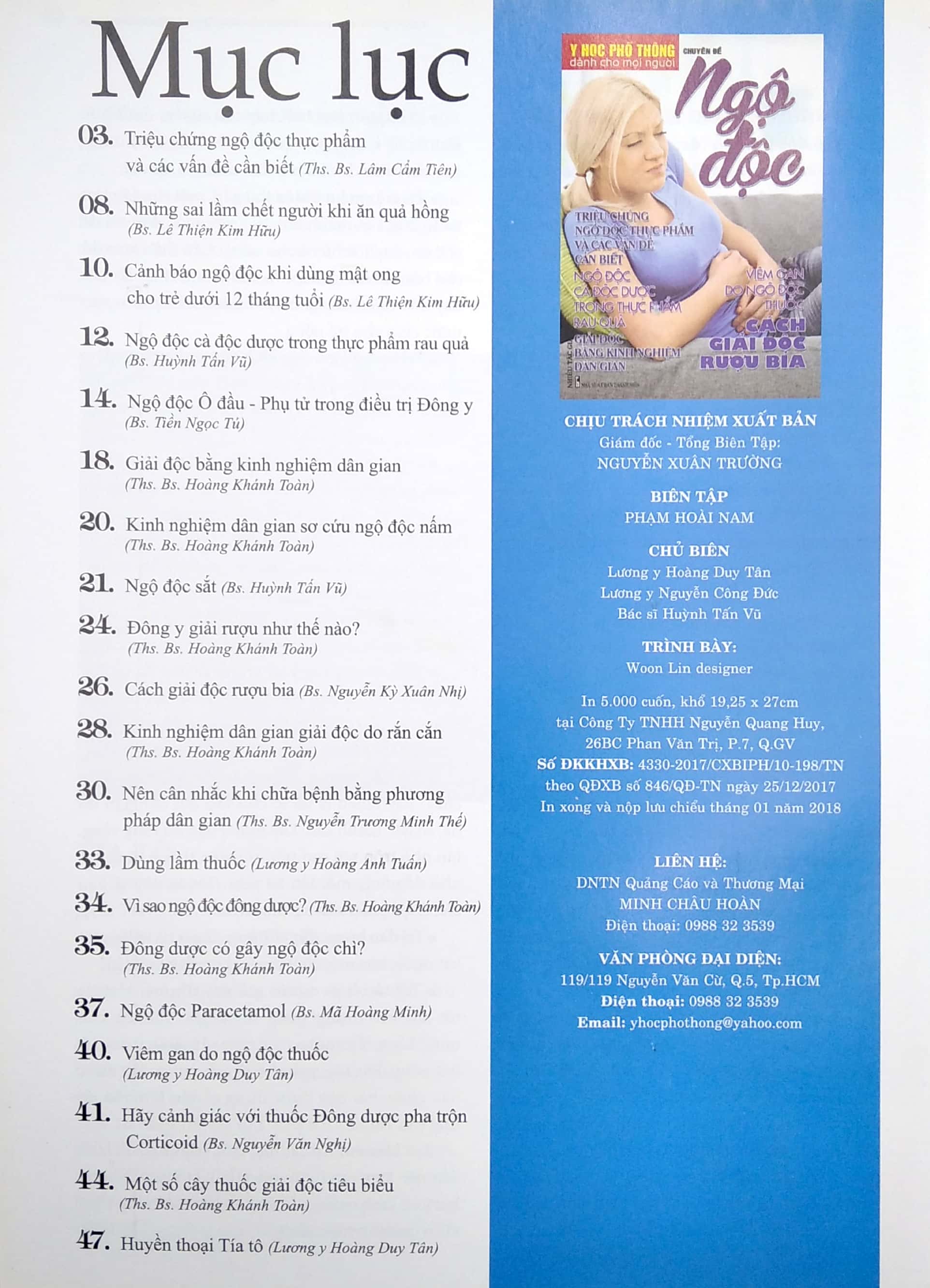 y học phổ thông dành cho mọi người - chuyên đề: ngộ độc - Ảnh 3