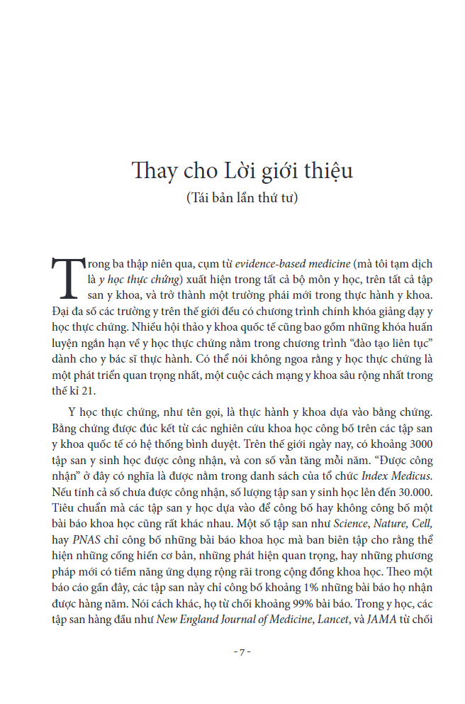 y học thực chứng (evidence - based medicine) (tái bản 2024) - Ảnh 5