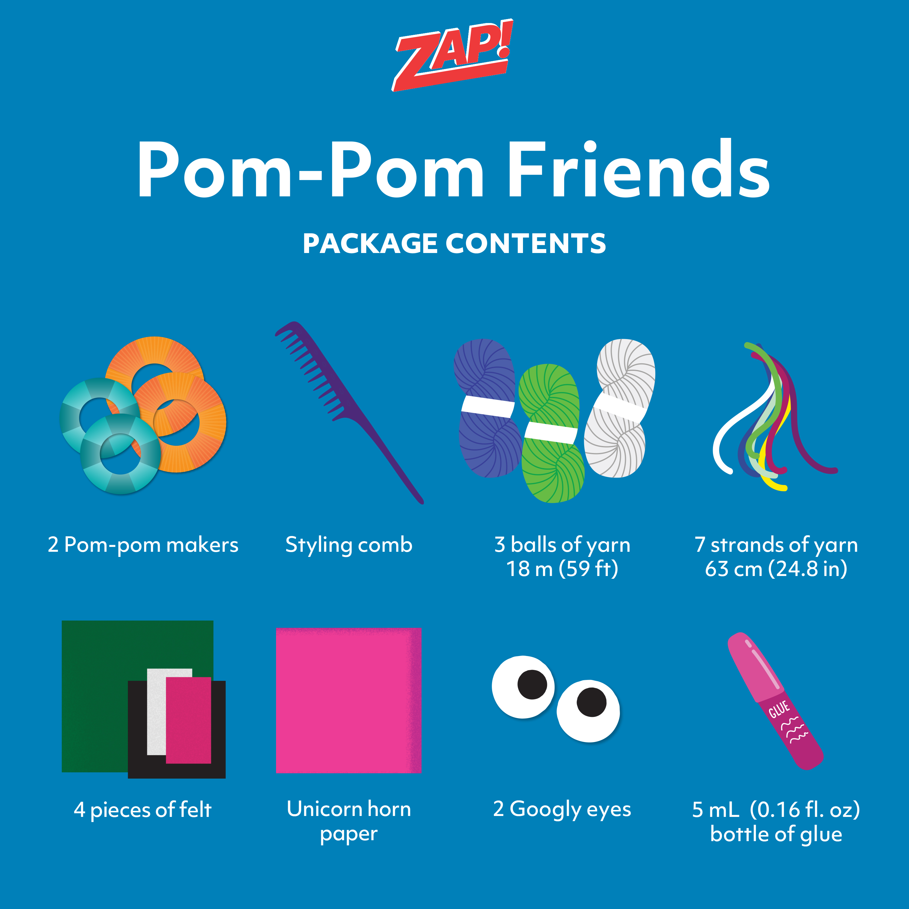 zap! pom-pom friends kit - Ảnh 4