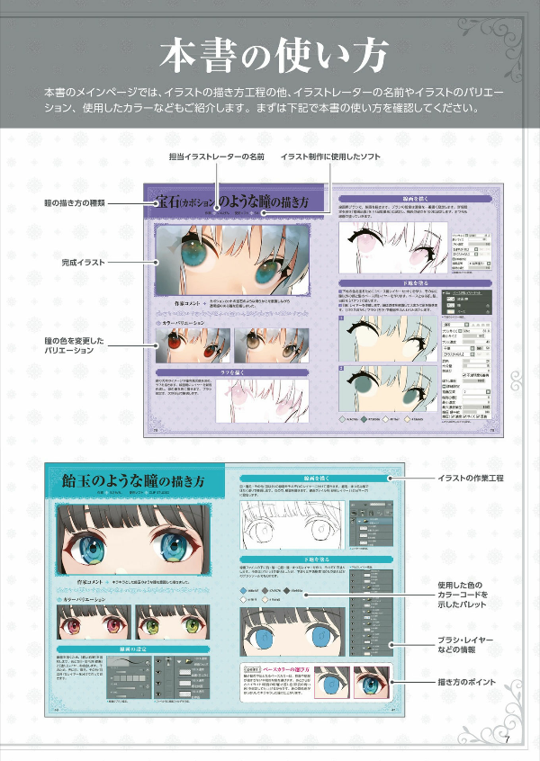 きらめく瞳の描き方 - kirameku hitomi no egaki kata - how to draw sparkling eyes - Ảnh 10