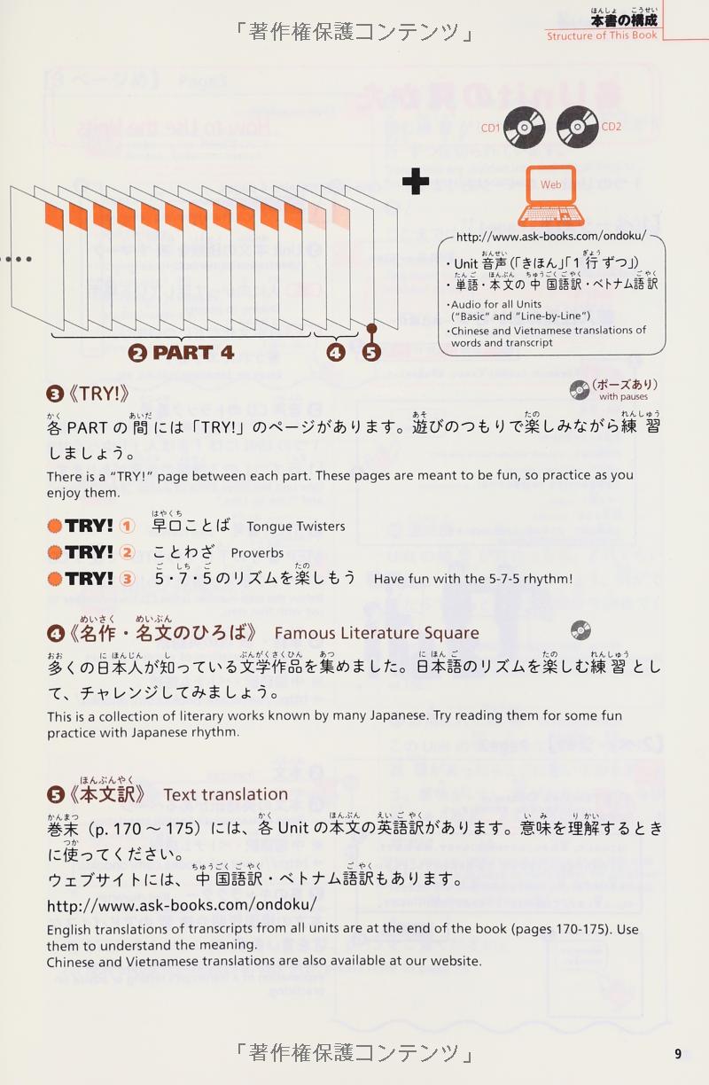にほんご音読トレーニング cd2枚付 nihongo on doku toreningu - Ảnh 12