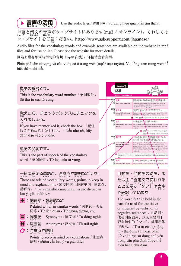 はじめての日本語能力試験n2単語2500 hajimete no nihongo nouryoku shiken n2 tango 2500 - Ảnh 8