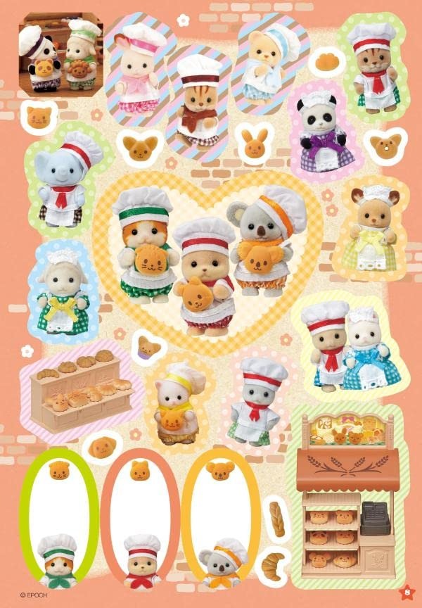 シルバニアファミリー まるごと赤ちゃんシールブック - shiru baniafuamiri marugoto akachan shi - sylvanian families marugoto akachan sticker book - Ảnh 5