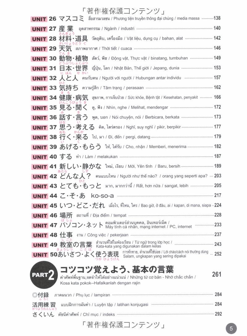 タイ語・ベトナム語・インドネシア語版 日本語単語スピードマスター basic 1800 - quick mastery of vocabulary with cd - Ảnh 9