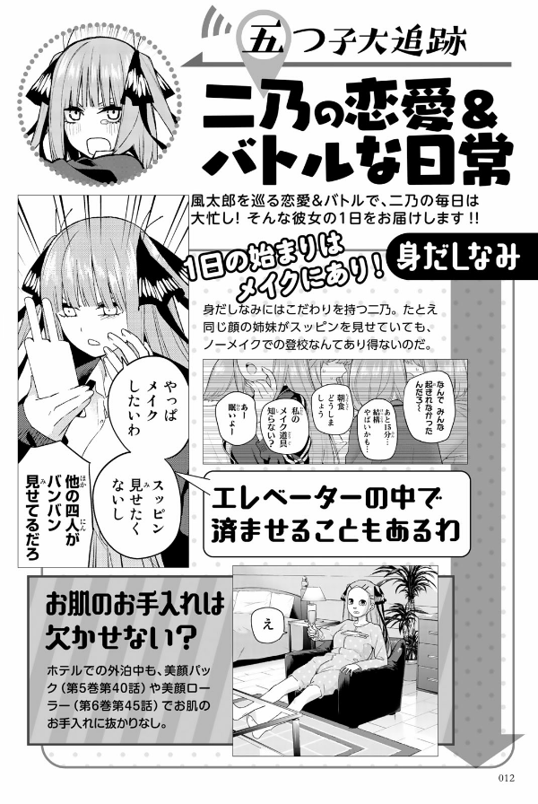 五等分の花嫁 キャラクターブック ニ乃 (kcデラックス) go toubun no hanayome kyarakutaabutu - Ảnh 14