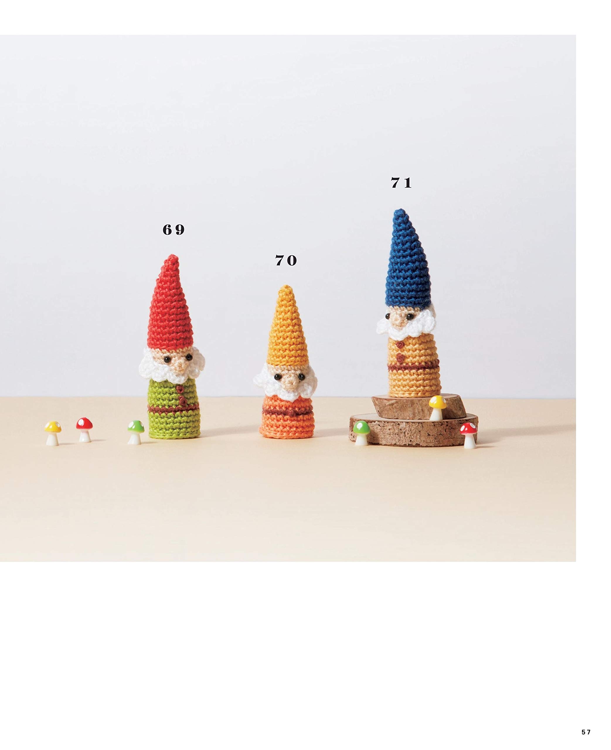 【増補改訂版】かわいいかぎ針編み 刺しゅう糸で編む小さなあみぐるみ 68 + 20 - amigurumi embroidery thread - Ảnh 12