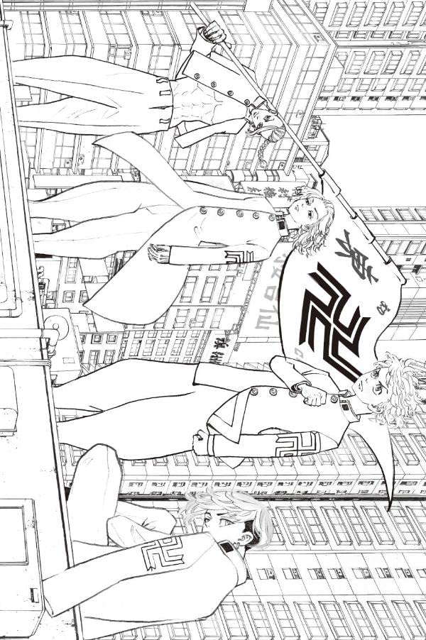 東京卍リベンジャーズ ぬりえポストカードブック 原作版 - tokyo revengers coloring postcard book original edition - Ảnh 3