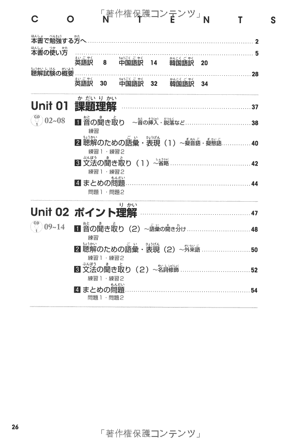 耳から覚える日本語能力試験聴解トレーニング n4 - mimi kara oboeru jlpt n4 listening training with cds - Ảnh 4