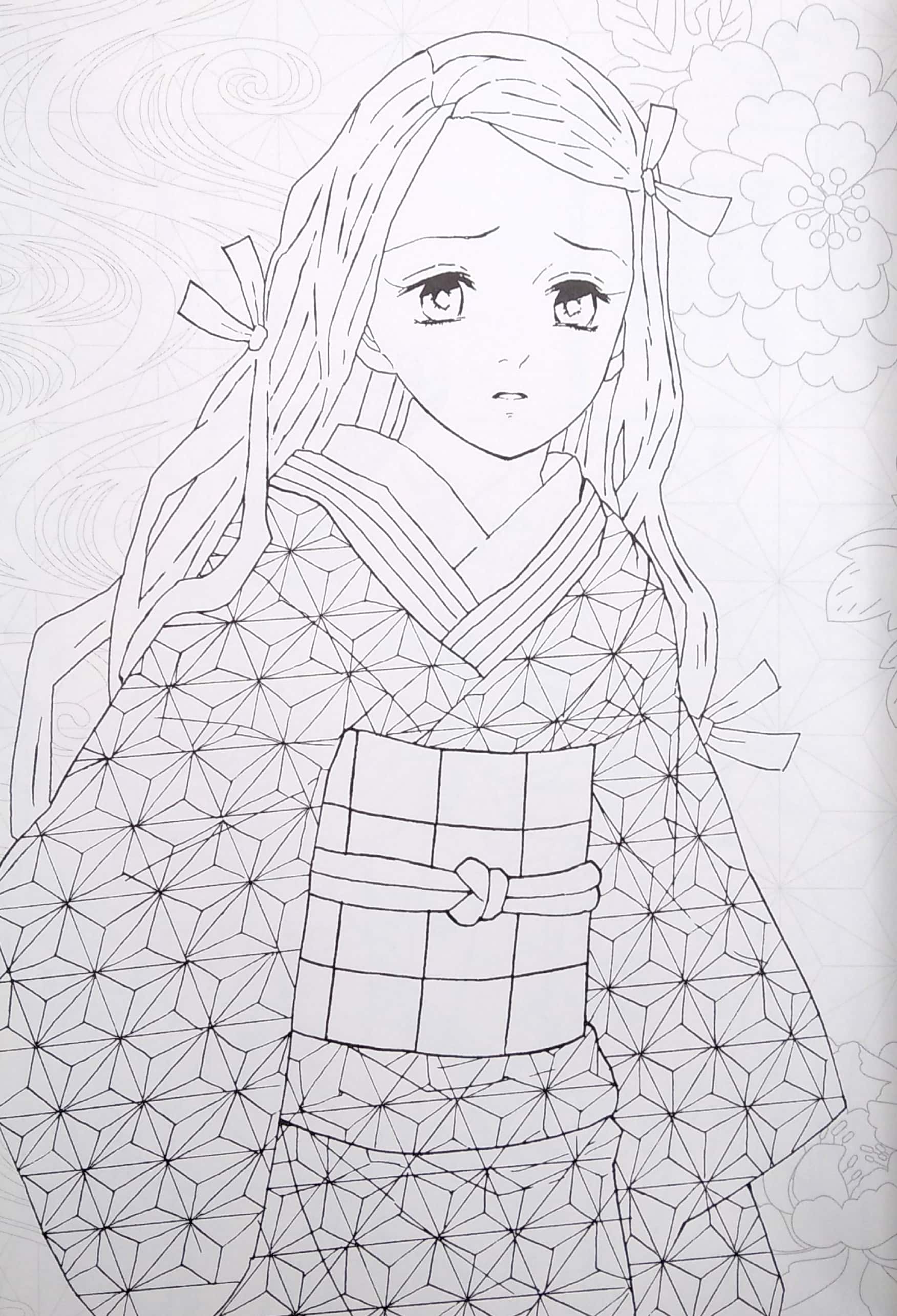 鬼滅の刃 塗絵帳 -紅 kimetsu no yaiba nuriechou beni - Ảnh 5