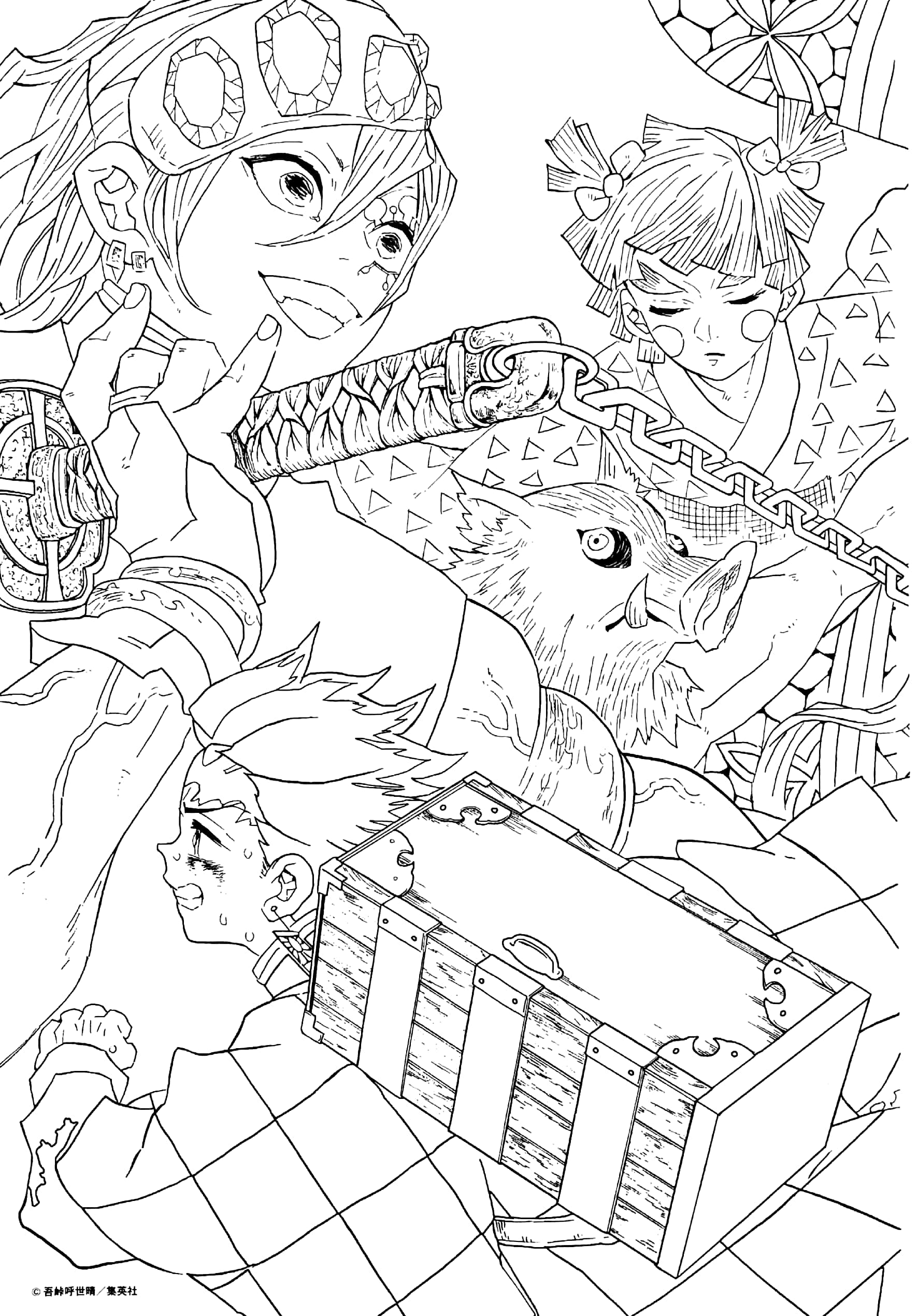 鬼滅の刃 塗絵帳 -黄- demon slayer: kimetsu no yaiba - yellow - Ảnh 6